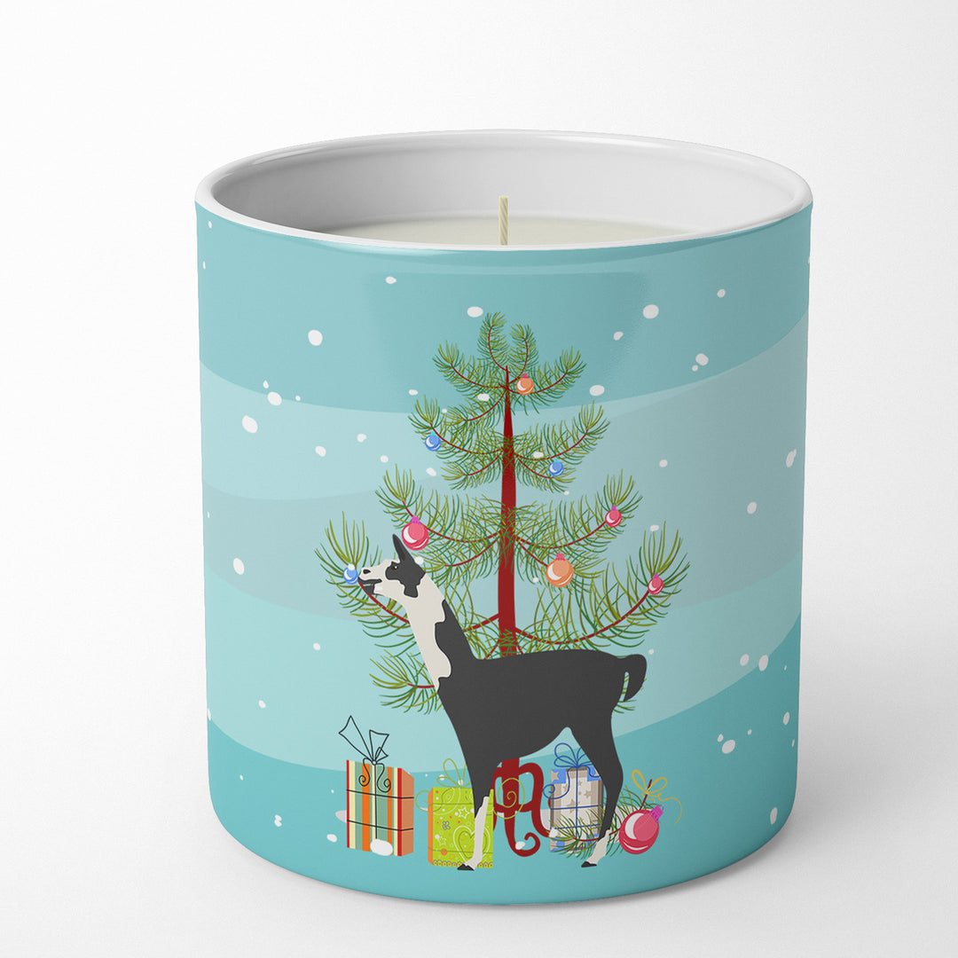 Llama Q Ara Christmas 10 oz Decorative Soy Candle Image 1