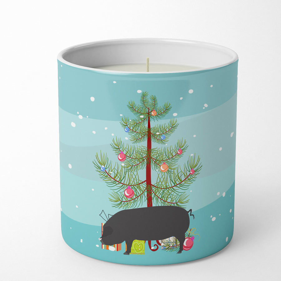 Devon Large Black Pig Christmas 10 oz Decorative Soy Candle Image 1