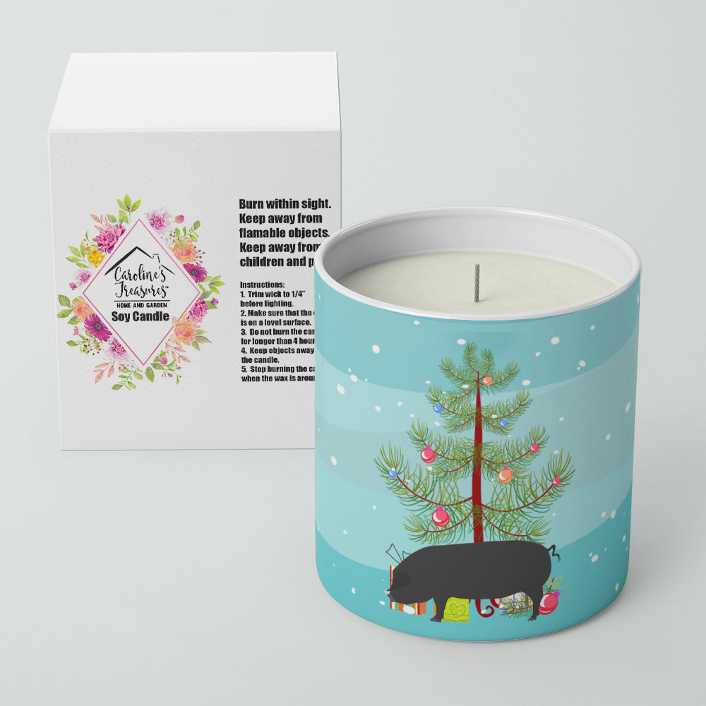 Devon Large Black Pig Christmas 10 oz Decorative Soy Candle Image 2