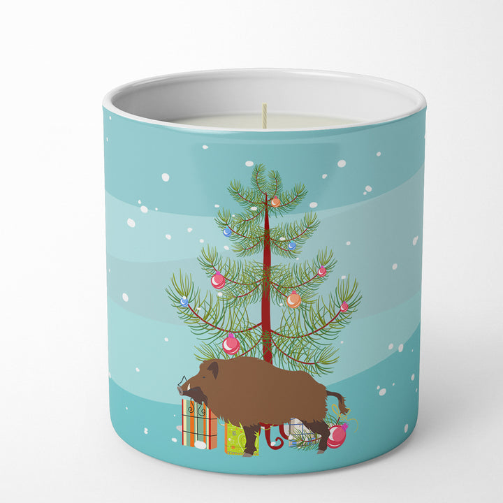 Wild Boar Pig Christmas 10 oz Decorative Soy Candle Image 1