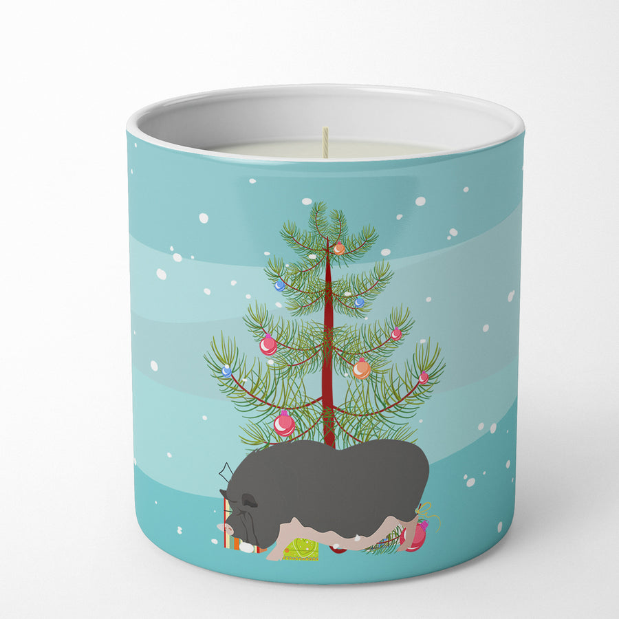 Vietnamese Pot-Bellied Pig Christmas 10 oz Decorative Soy Candle Image 1