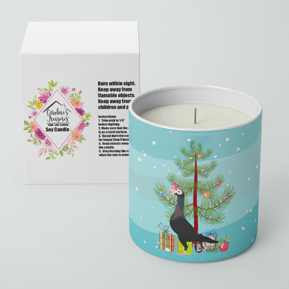 English Carrier Pigeon Christmas 10 oz Decorative Soy Candle Image 2