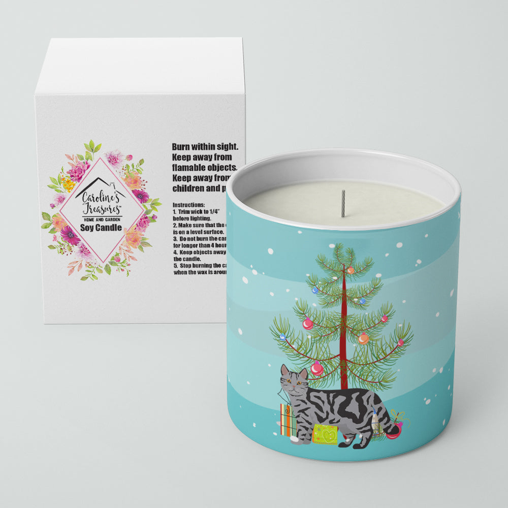 Scottish Straight Cat Merry Christmas 10 oz Decorative Soy Candle Image 2