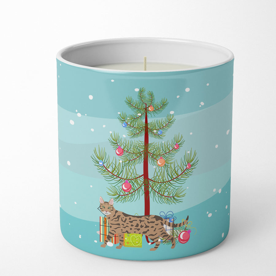 Serengeti Cat Merry Christmas 10 oz Decorative Soy Candle Image 1