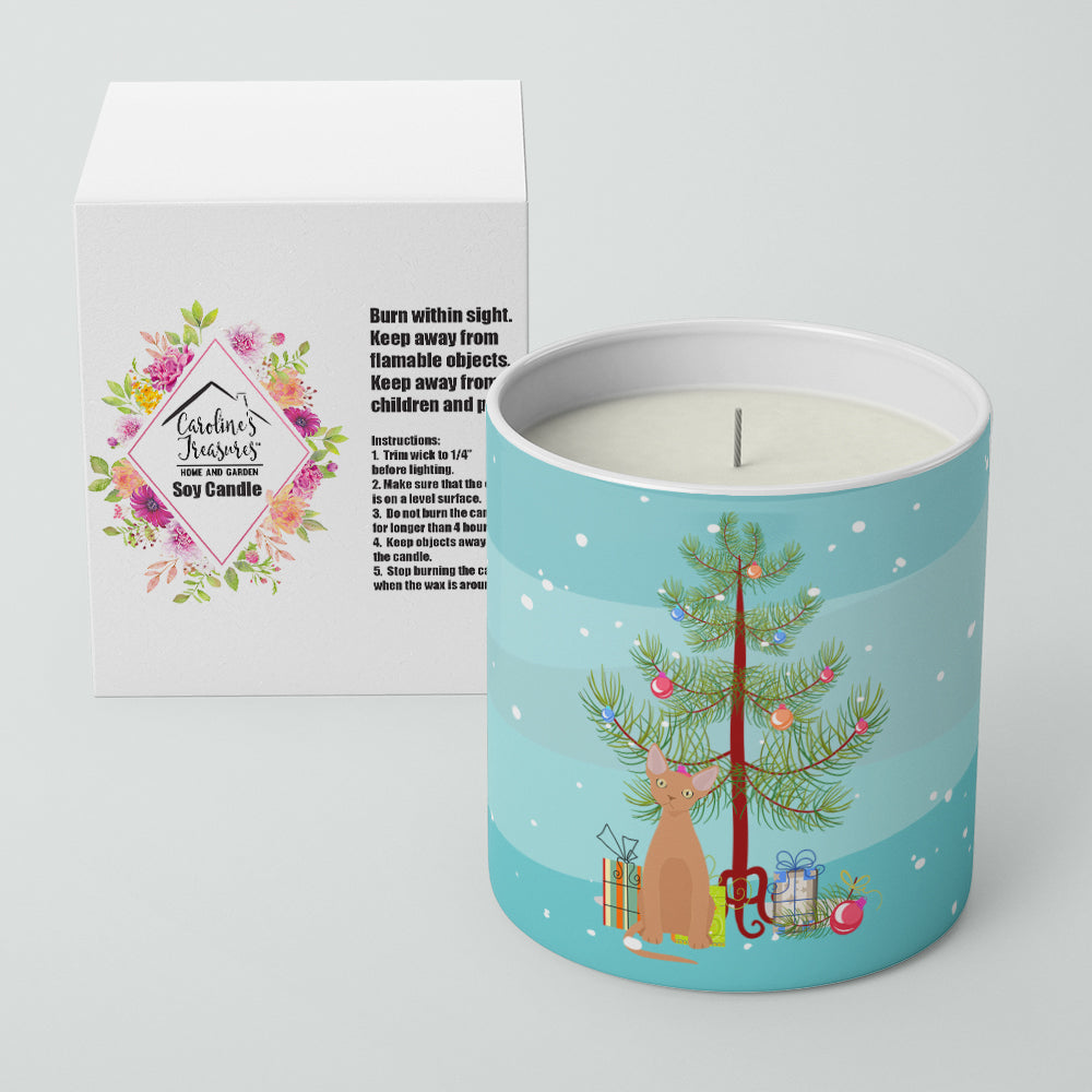 Devon Rex Style 1 Cat Merry Christmas 10 oz Decorative Soy Candle Image 2