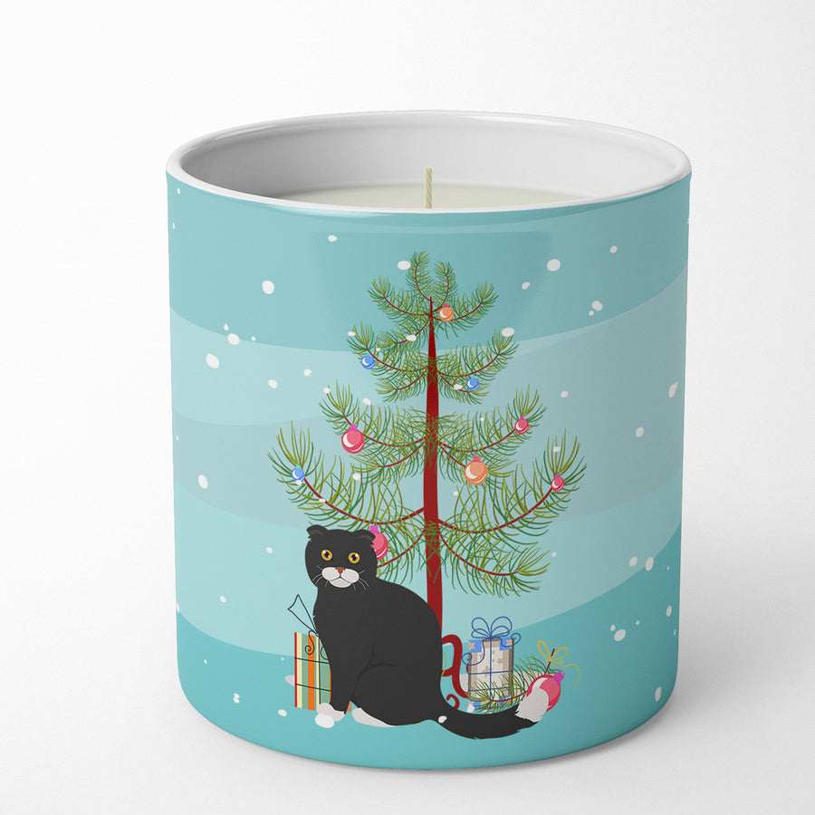 Foldex Exotic Fold Style 2 Cat Merry Christmas 10 oz Decorative Soy Candle Image 1