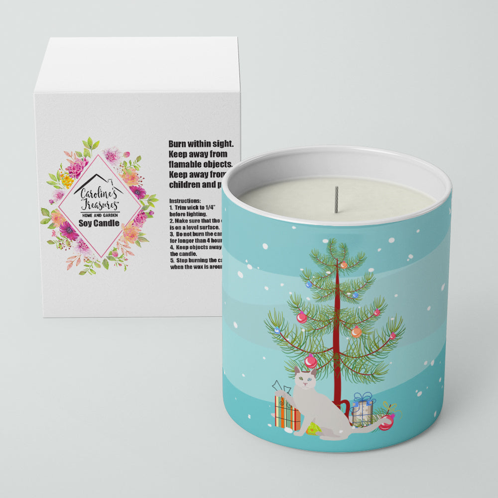 Khao Manee Cat Merry Christmas 10 oz Decorative Soy Candle Image 2