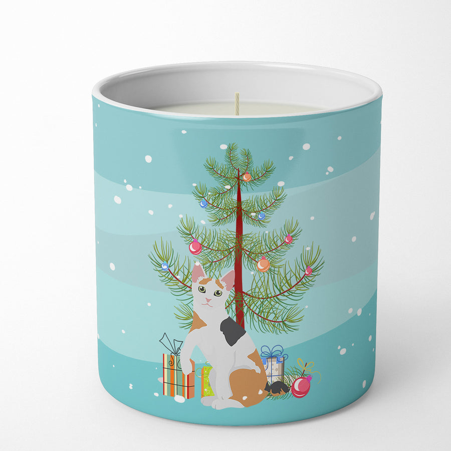 Japanese Bobtail Cat Merry Christmas 10 oz Decorative Soy Candle Image 1