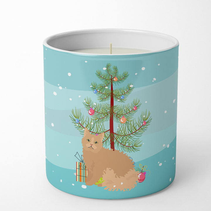 Selkirk Rex Cat Merry Christmas 10 oz Decorative Soy Candle Image 1