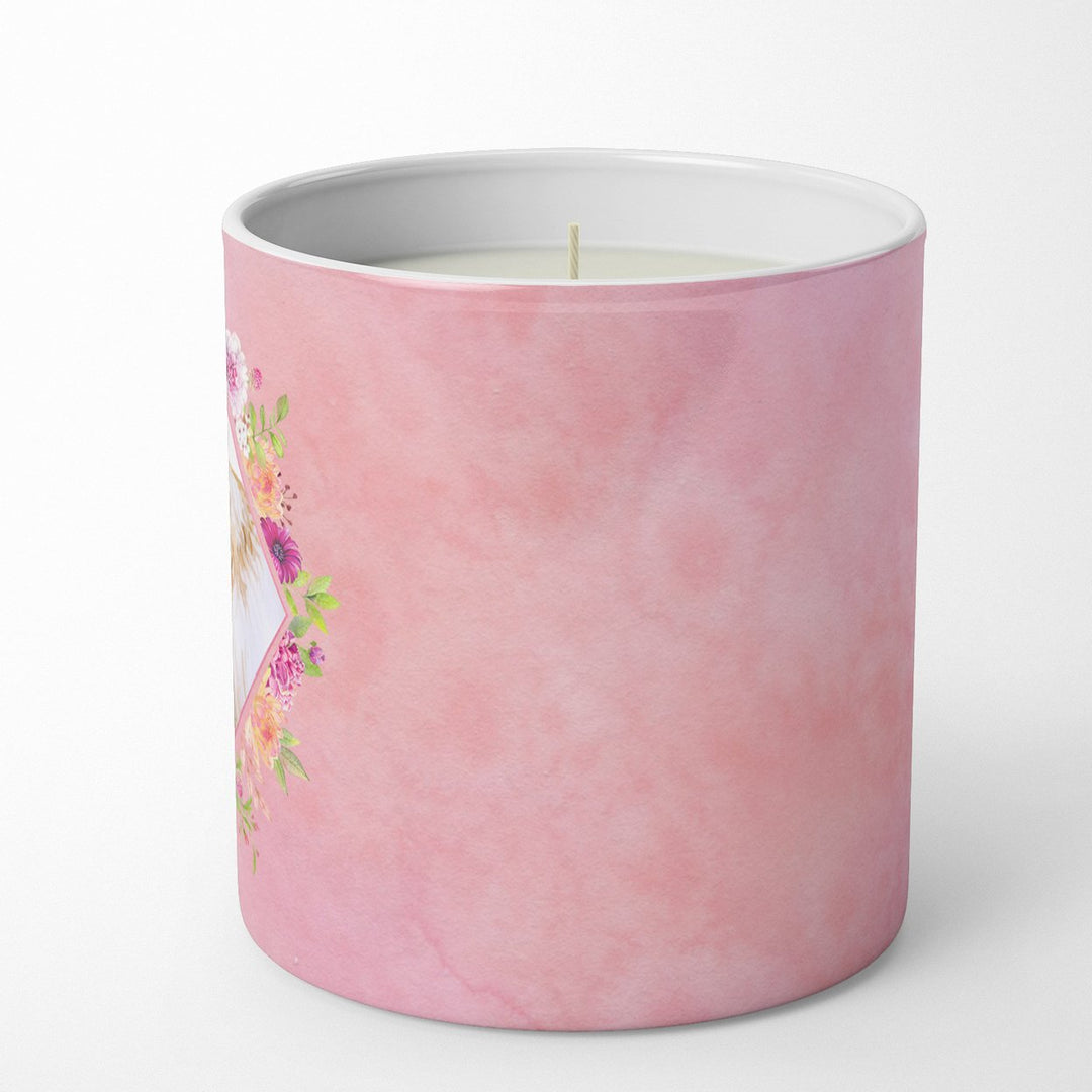 Afghan Hound Pink Flowers 10 oz Decorative Soy Candle Image 5