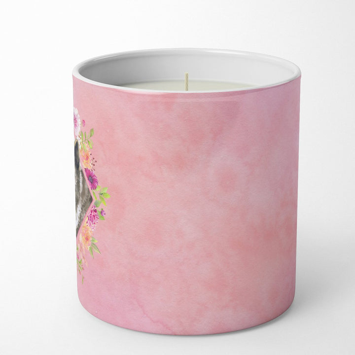 Akita Pink Flowers 10 oz Decorative Soy Candle Image 5