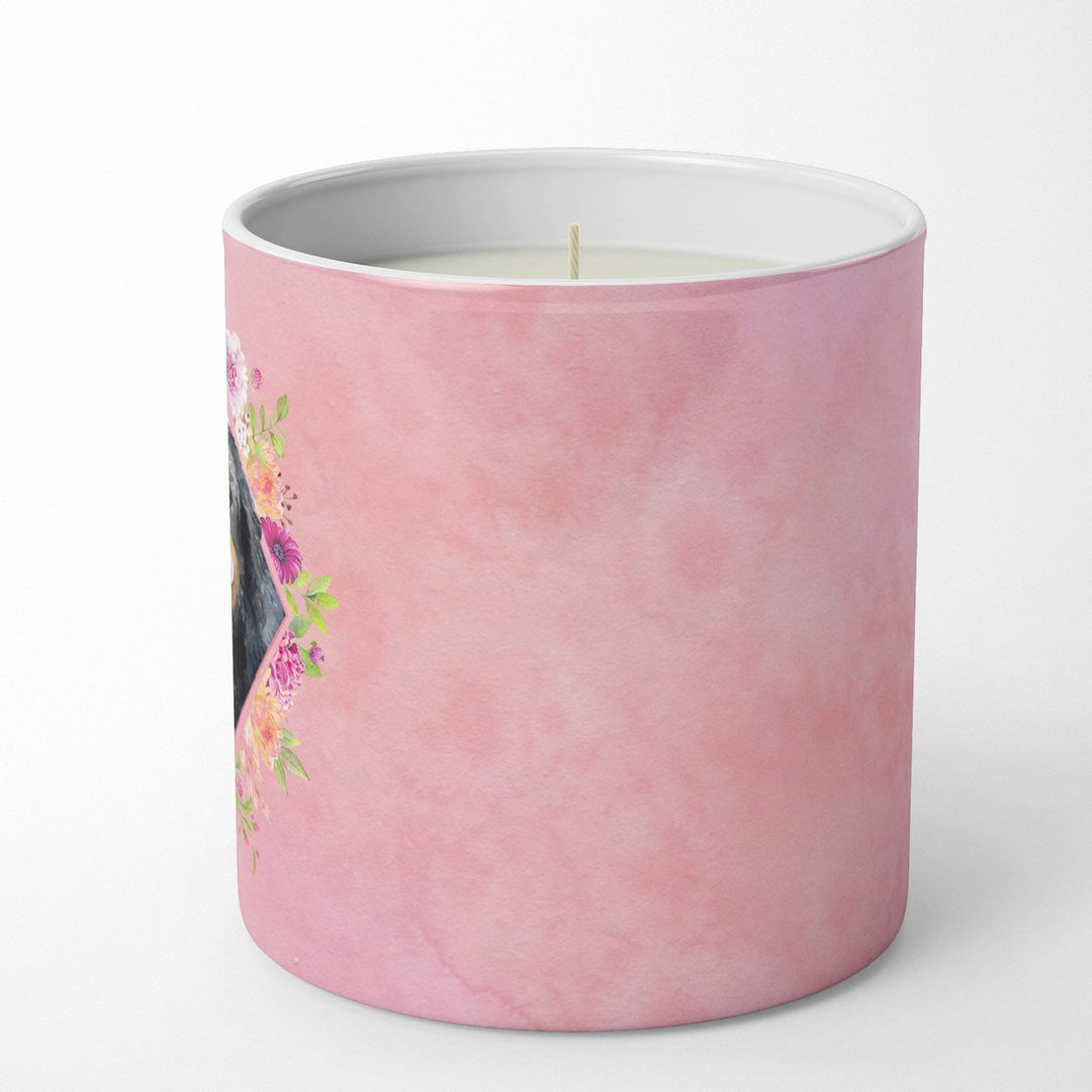 Bernese Mountain Dog Pink Flowers 10 oz Decorative Soy Candle Image 5