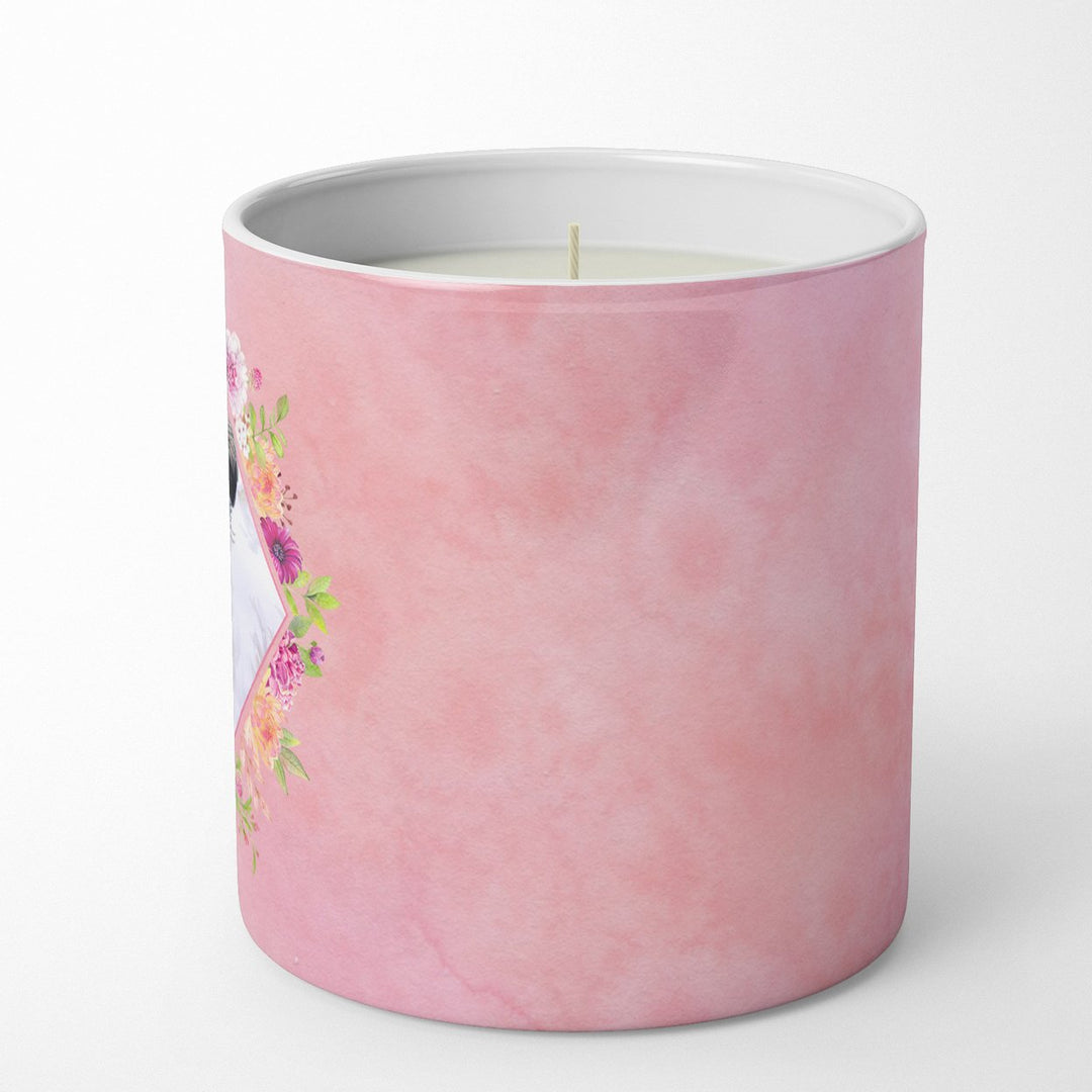 Borzoi Pink Flowers 10 oz Decorative Soy Candle Image 5