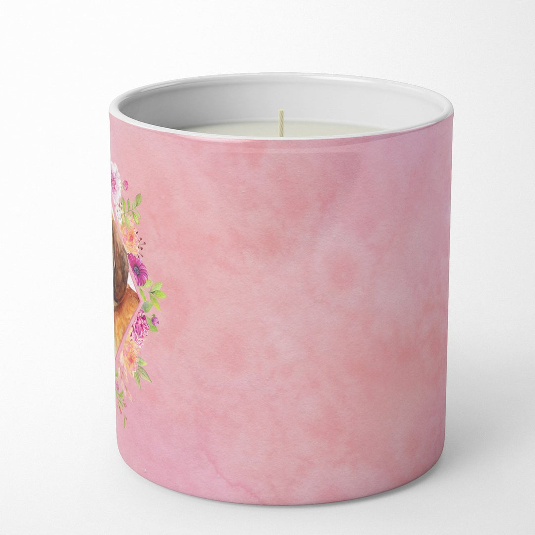 Dachshund Red Style 1 Pink Flowers 10 oz Decorative Soy Candle Image 5