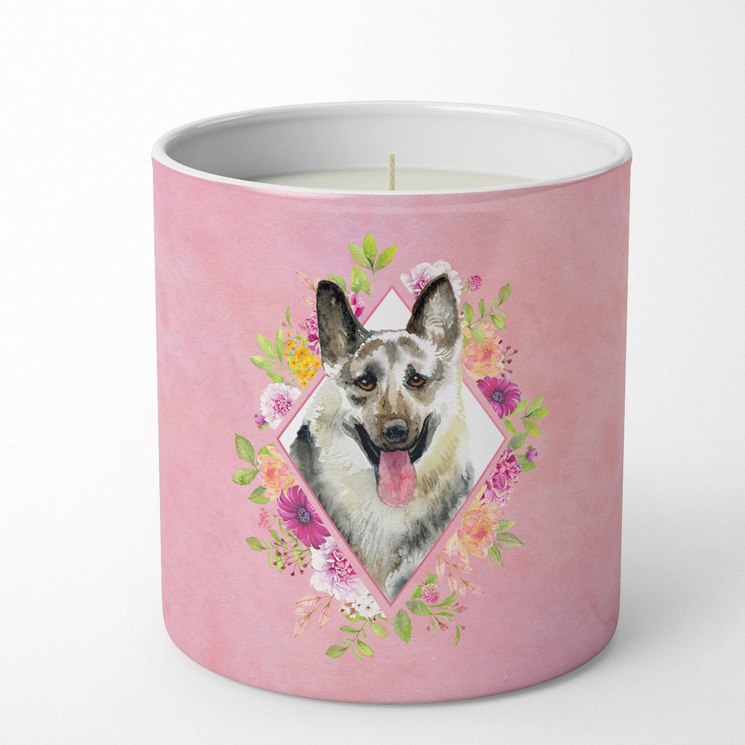 Eastern German Shepherd Pink Flowers 10 oz Decorative Soy Candle Image 4