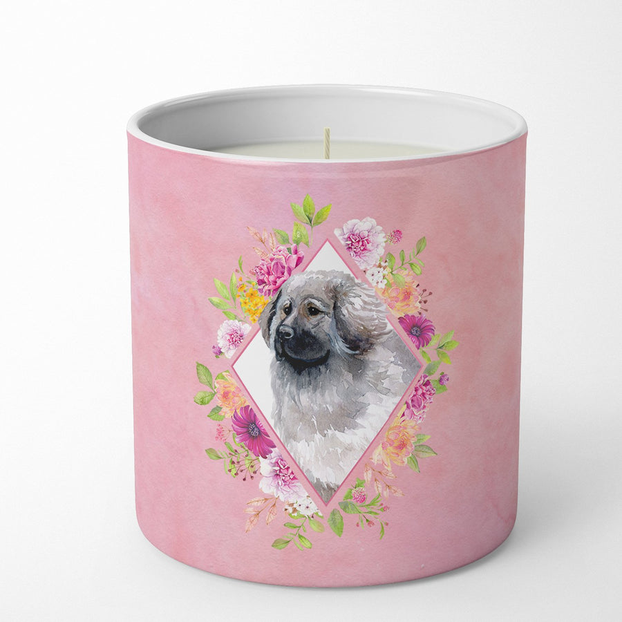 Moscow Watchdog Pink Flowers 10 oz Decorative Soy Candle Image 1