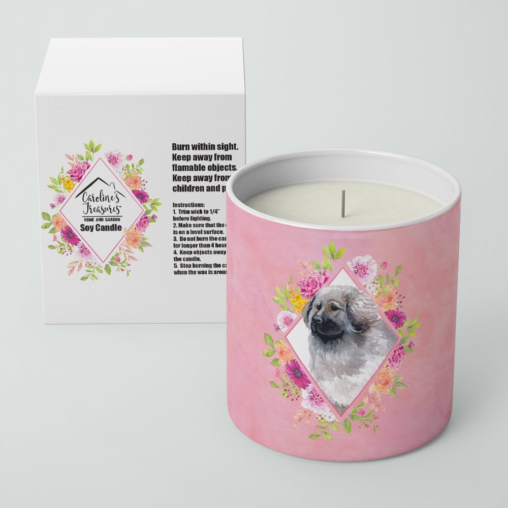 Moscow Watchdog Pink Flowers 10 oz Decorative Soy Candle Image 2