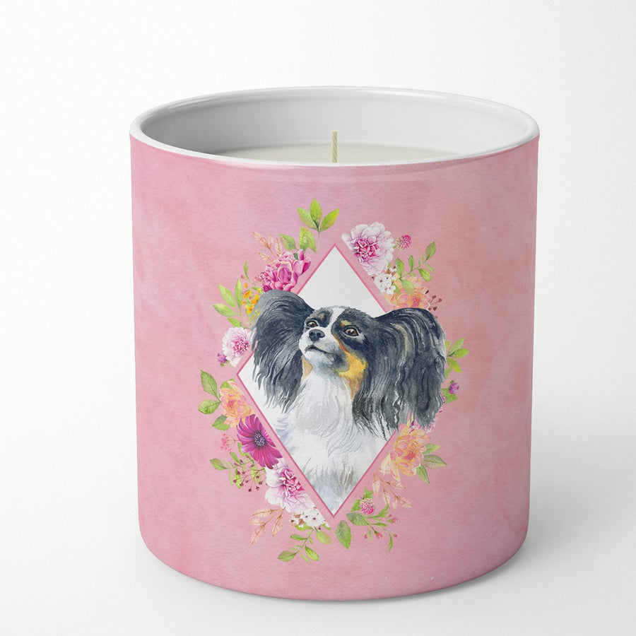 Papillon Pink Flowers 10 oz Decorative Soy Candle Image 1