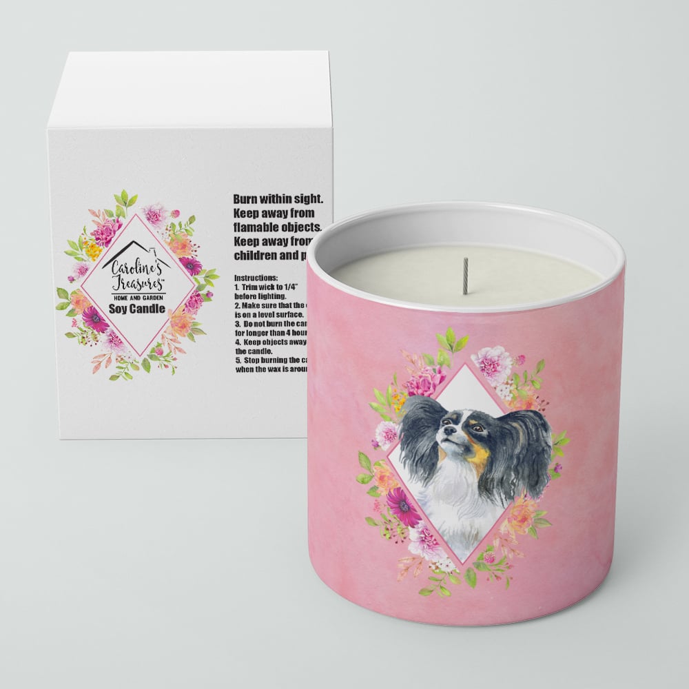 Papillon Pink Flowers 10 oz Decorative Soy Candle Image 2