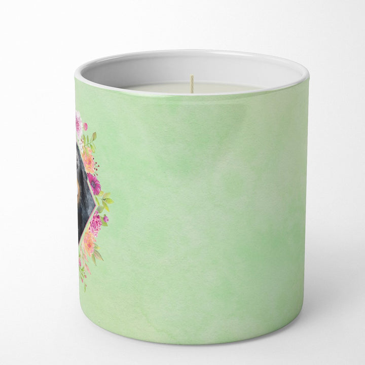 Bernese Mountain Dog Green Flowers 10 oz Decorative Soy Candle Image 5