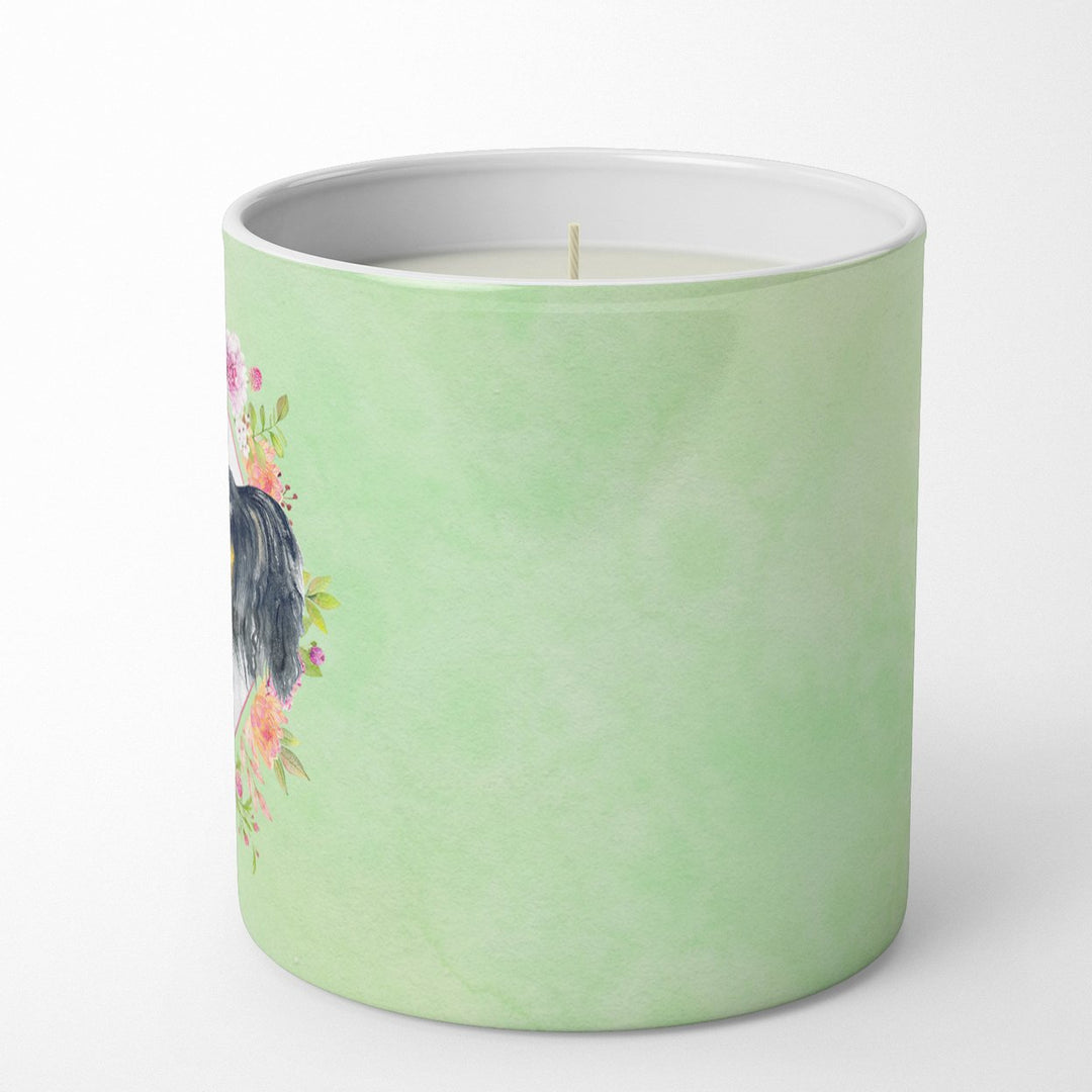 Papillon Green Flowers 10 oz Decorative Soy Candle Image 5