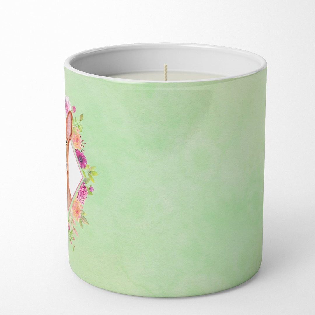 Pharaoh Hound Green Flowers 10 oz Decorative Soy Candle Image 5