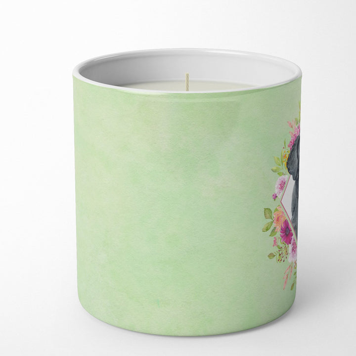 Giant Schnauzer Green Flowers 10 oz Decorative Soy Candle Image 3