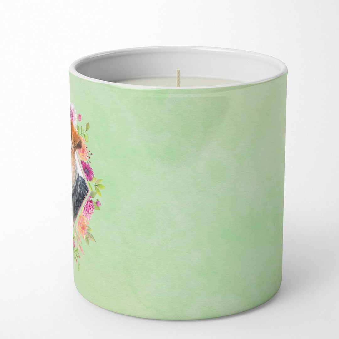 Welsh Terrier Green Flowers 10 oz Decorative Soy Candle Image 5