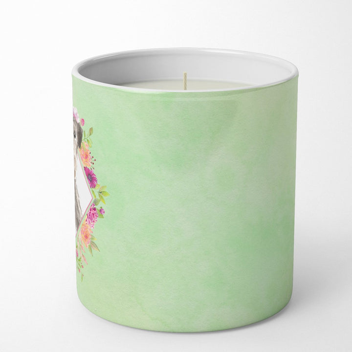 Irish Wolfhound Green Flowers 10 oz Decorative Soy Candle Image 5