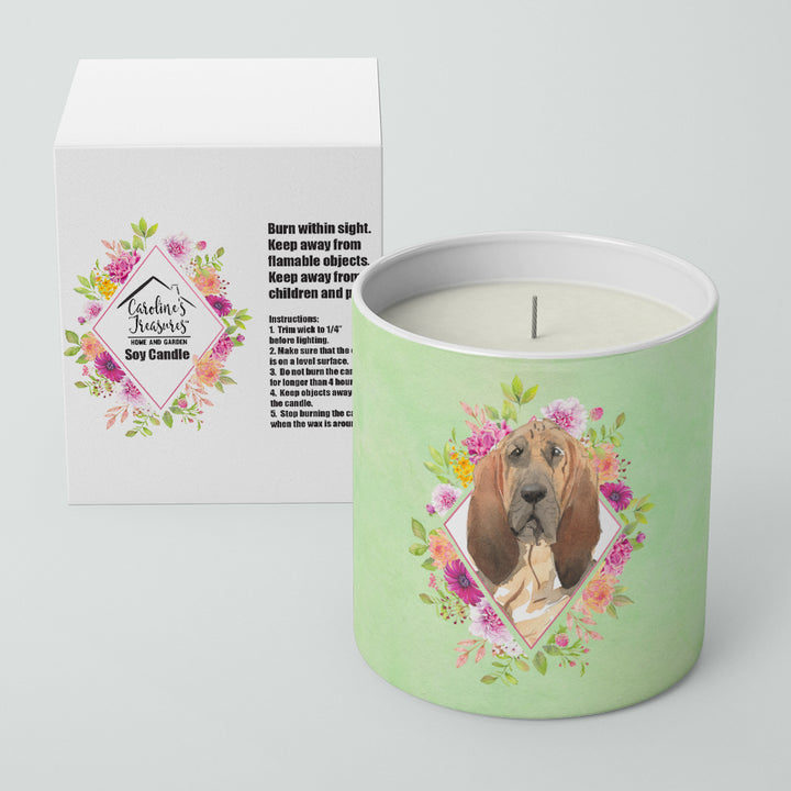 Bloodhound Green Flowers 10 oz Decorative Soy Candle Image 2