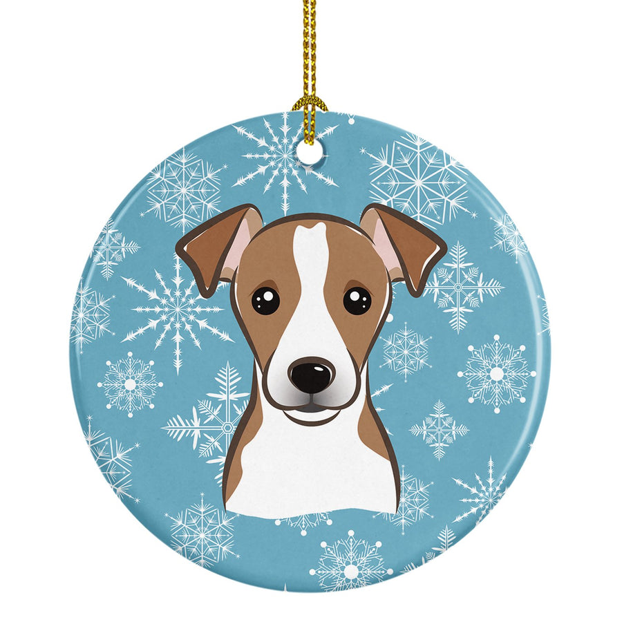 Snowflake Jack Russell Terrier Ceramic Ornament Image 1