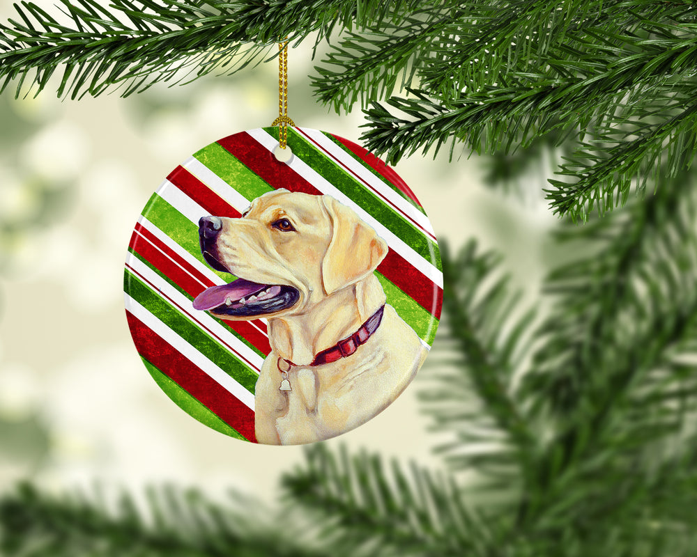 Labrador Candy Cane Holiday Christmas Ceramic Ornament LH9248 Image 2