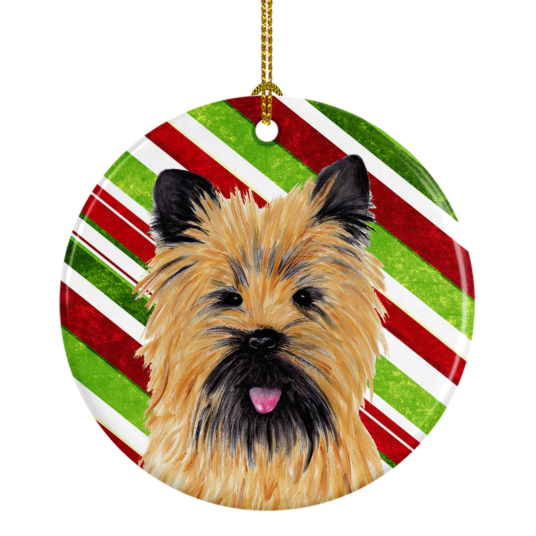 Cairn Terrier Candy Cane Holiday Christmas Ceramic Ornament SC9335 Image 1