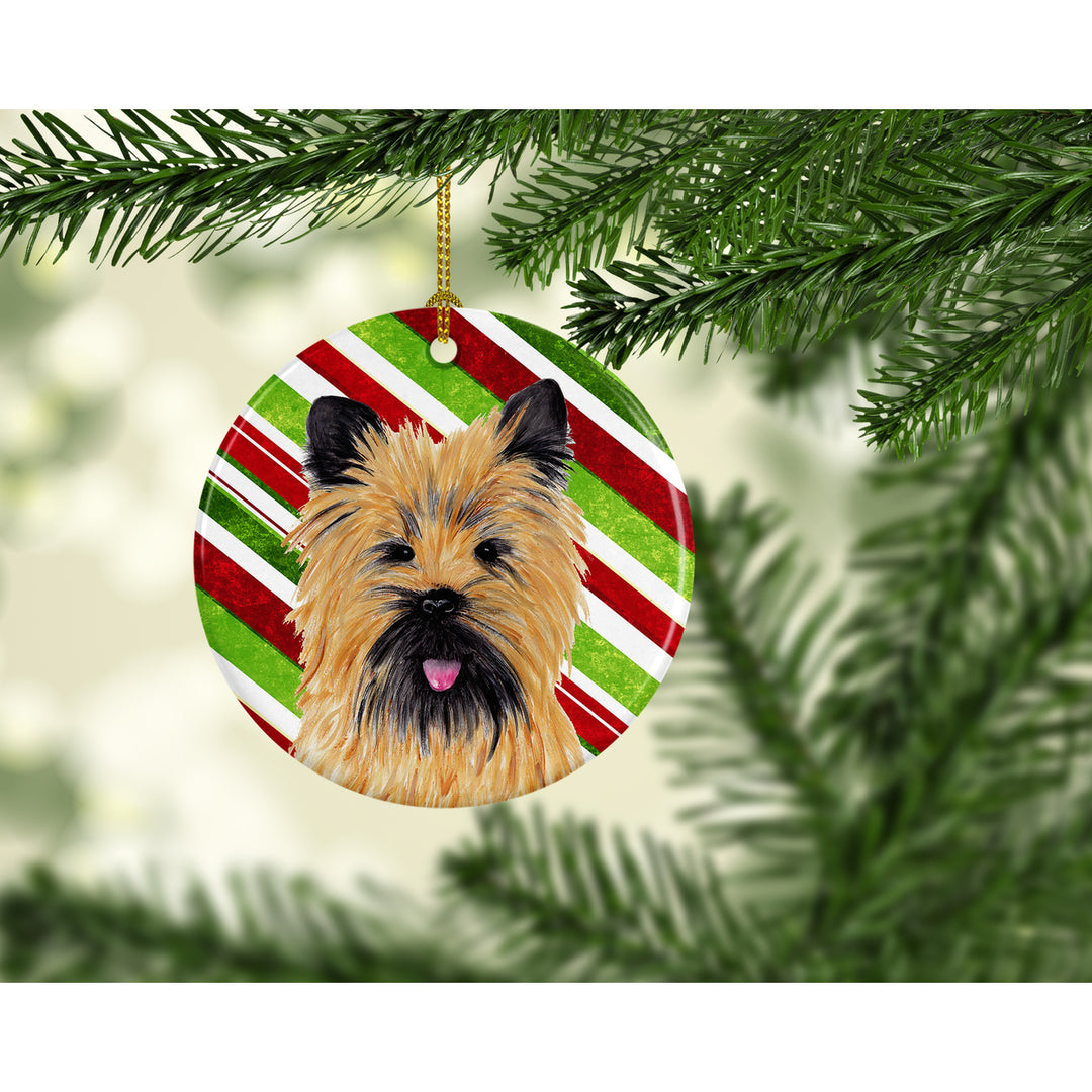 Cairn Terrier Candy Cane Holiday Christmas Ceramic Ornament SC9335 Image 2