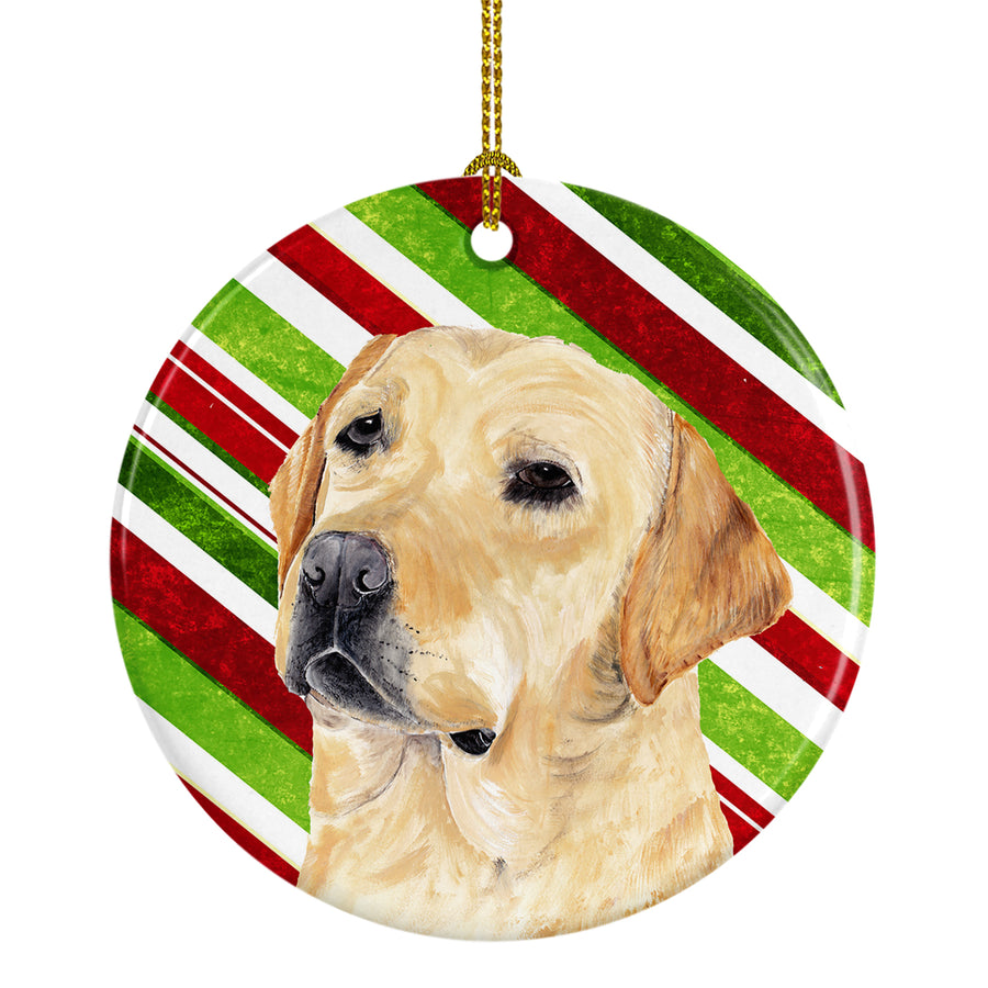 Labrador Candy Cane Holiday Christmas Ceramic Ornament SC9336 Image 1