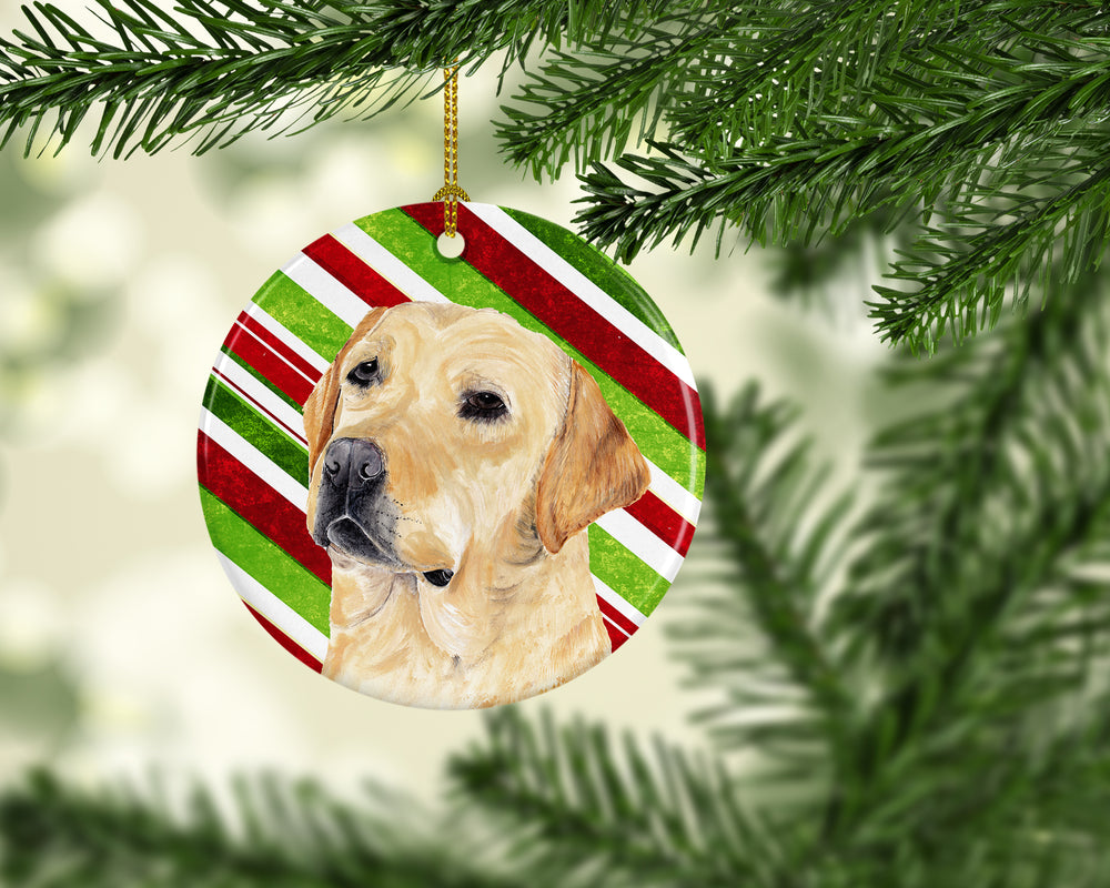 Labrador Candy Cane Holiday Christmas Ceramic Ornament SC9336 Image 2