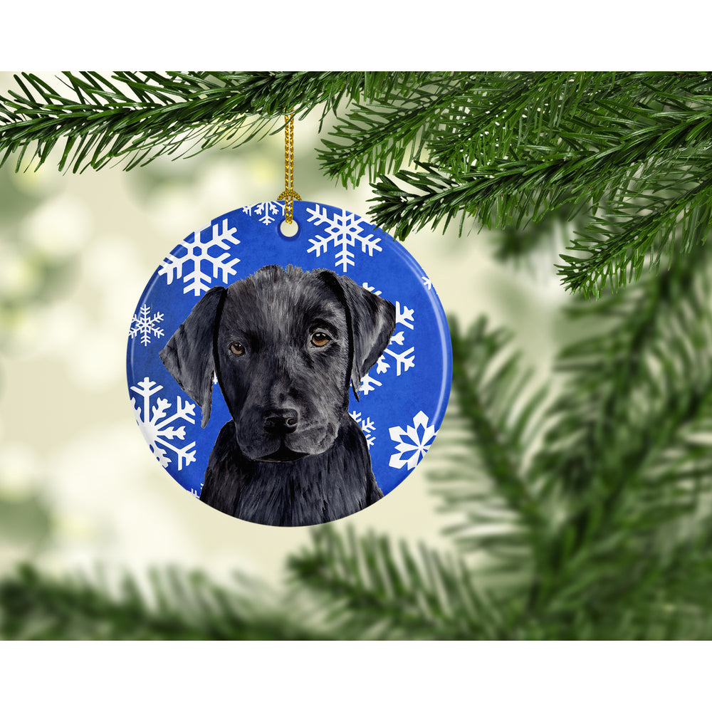 Labrador Winter Snowflakes Holiday Ceramic Ornament SC9364 Image 2