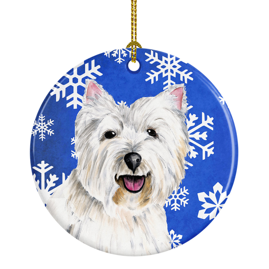 Westie Winter Snowflakes Holiday Ceramic Ornament SC9370 Image 1