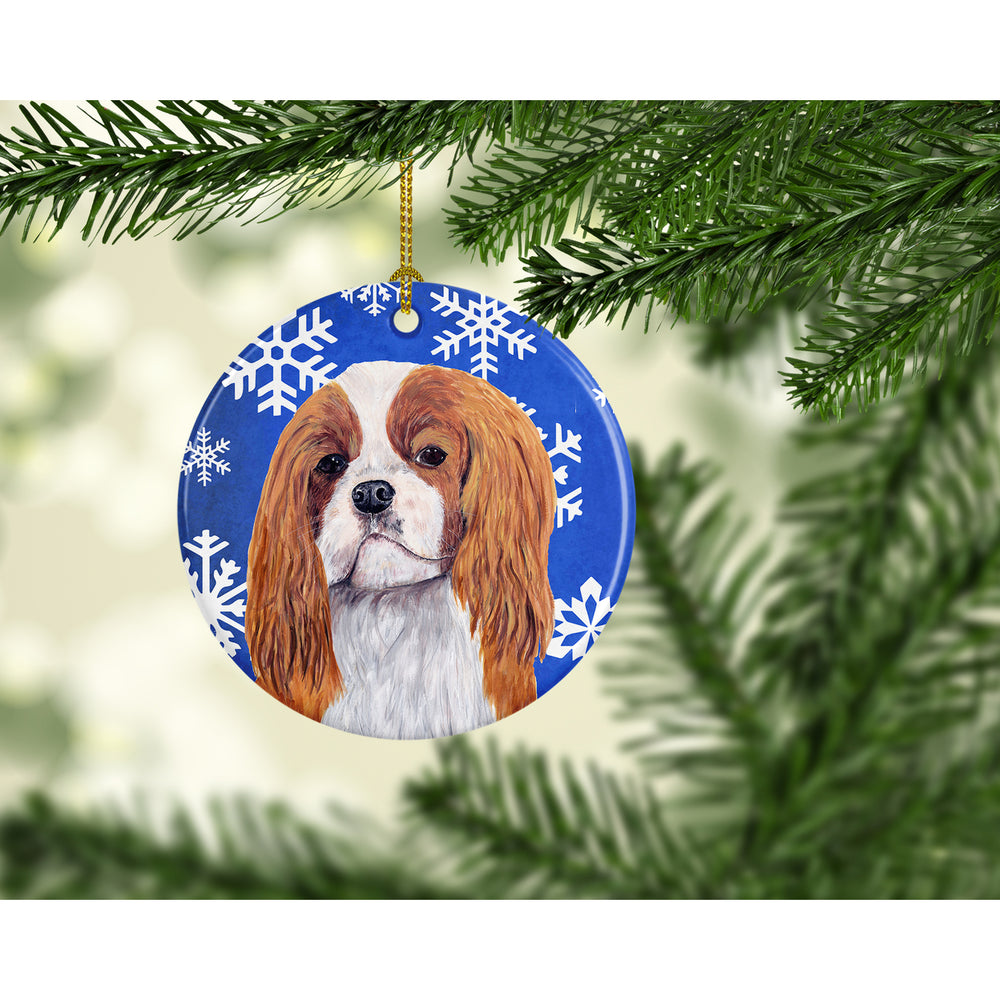 Cavalier Spaniel Winter Snowflakes Holiday Ceramic Ornament SC9394 Image 2