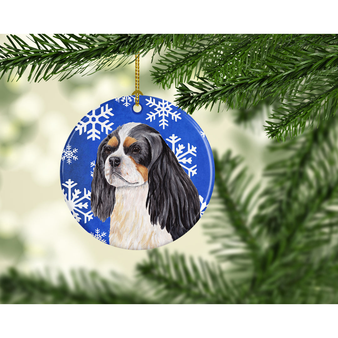 Cavalier Spaniel Winter Snowflakes Holiday Ceramic Ornament SC9391 Image 2