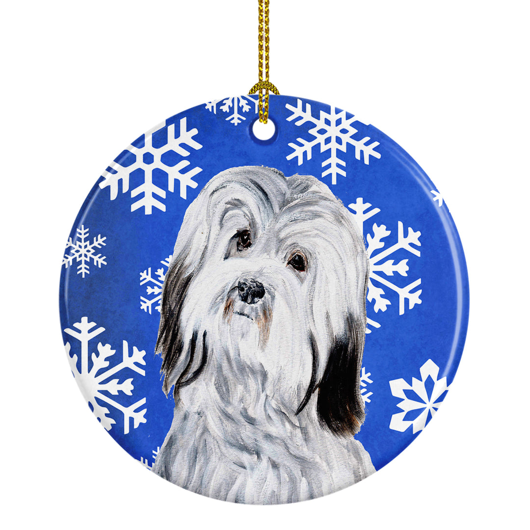 Havanese Winter Snowflakes Ceramic Ornament Image 1