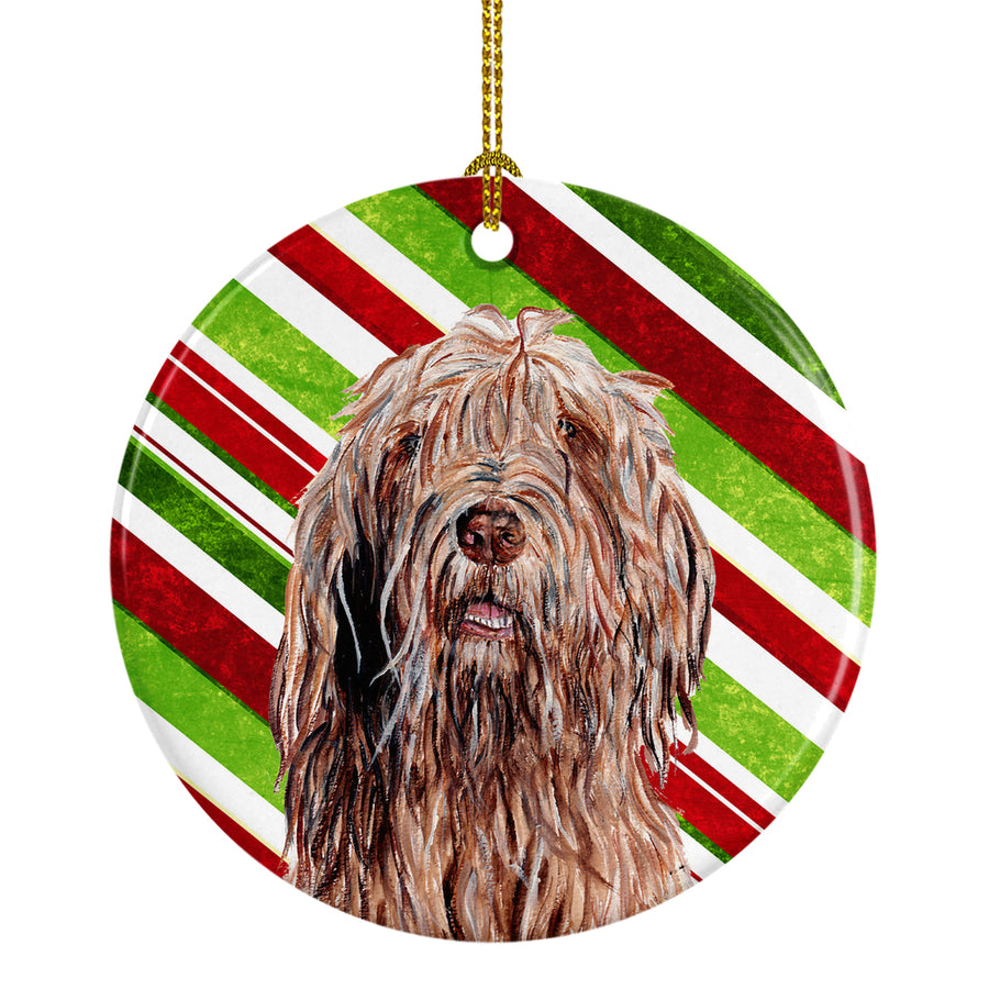 Otterhound Candy Cane Christmas Ceramic Ornament Image 1