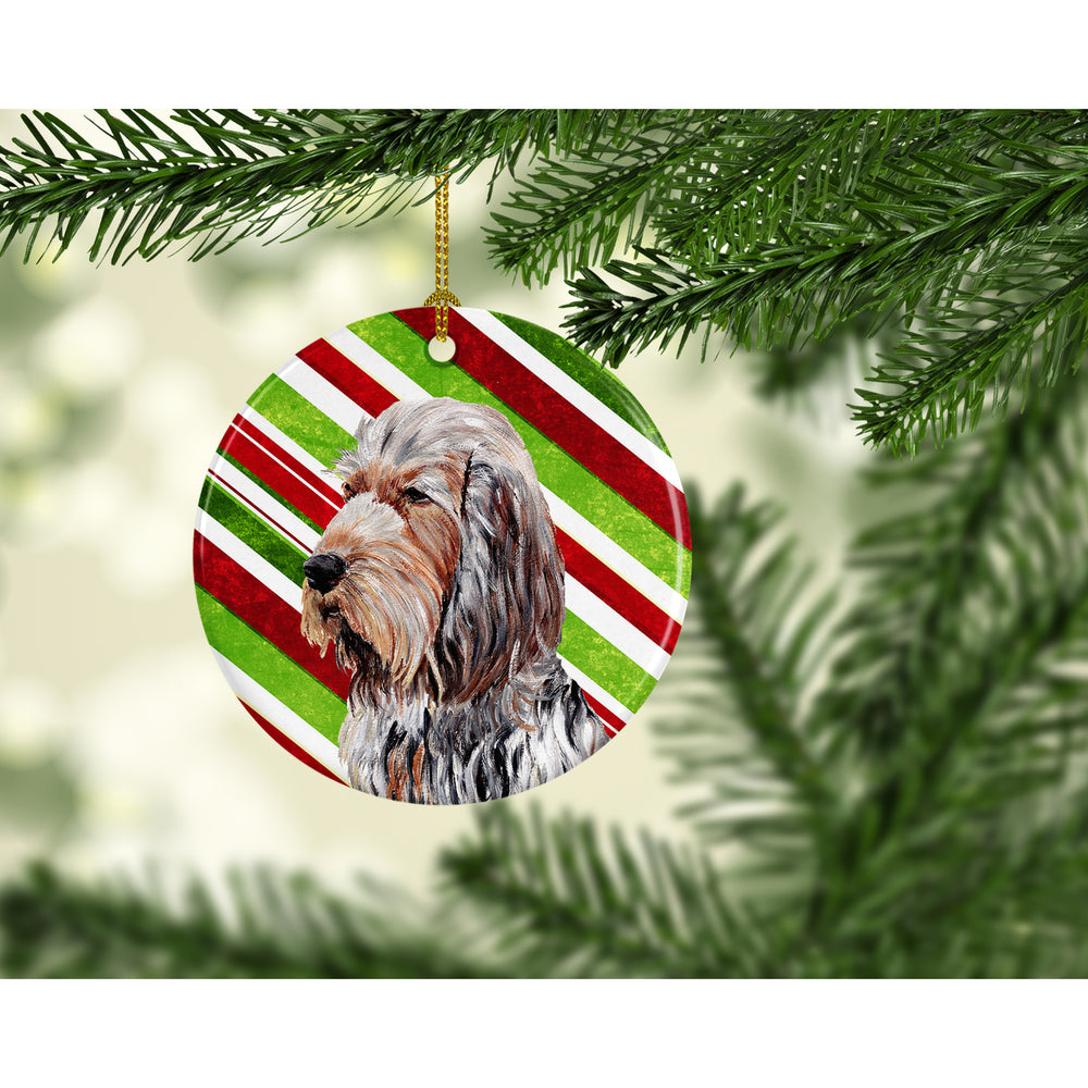 Otterhound Candy Cane Christmas Ceramic Ornament Image 2