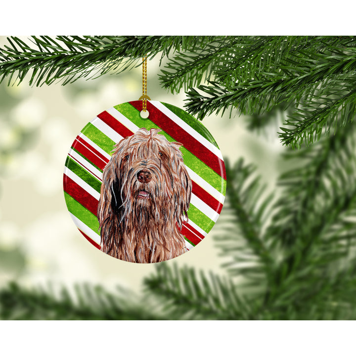 Otterhound Candy Cane Christmas Ceramic Ornament Image 2