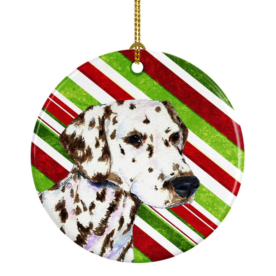 Dalmatian Candy Cane Holiday Christmas Ceramic Ornament SS4538 Image 1