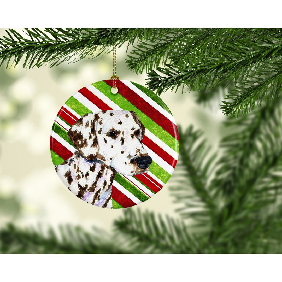 Dalmatian Candy Cane Holiday Christmas Ceramic Ornament SS4538 Image 2