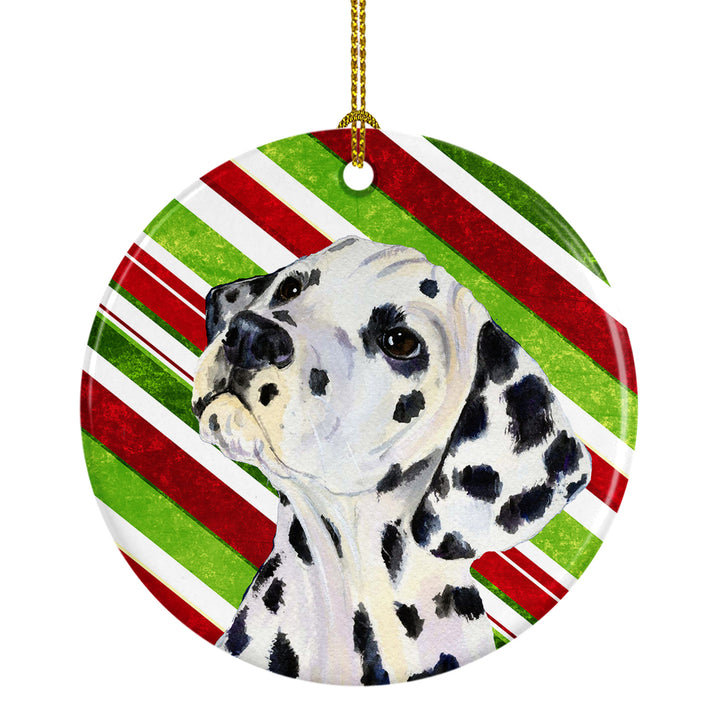 Dalmatian Candy Cane Holiday Christmas Ceramic Ornament SS4561 Image 1