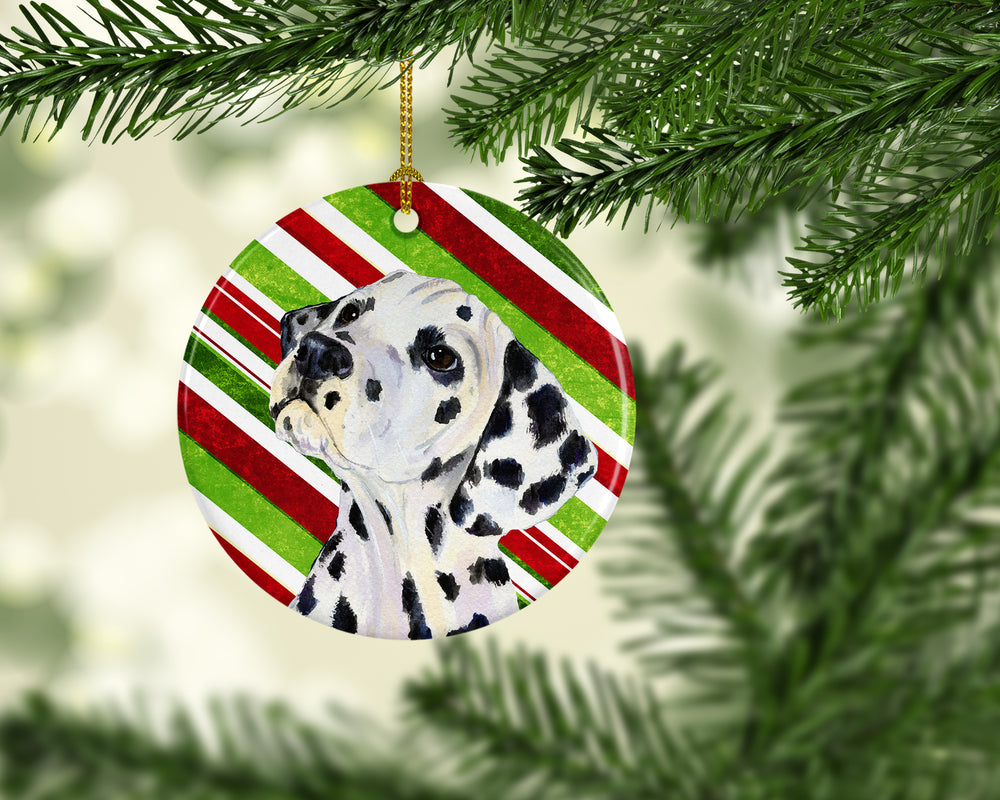 Dalmatian Candy Cane Holiday Christmas Ceramic Ornament SS4561 Image 2