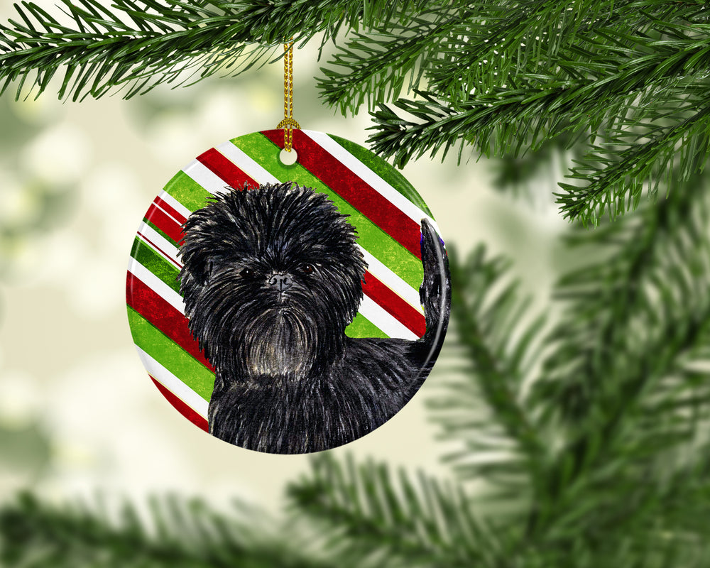 Affenpinscher Candy Cane Holiday Christmas Ceramic Ornament SS4580 Image 2