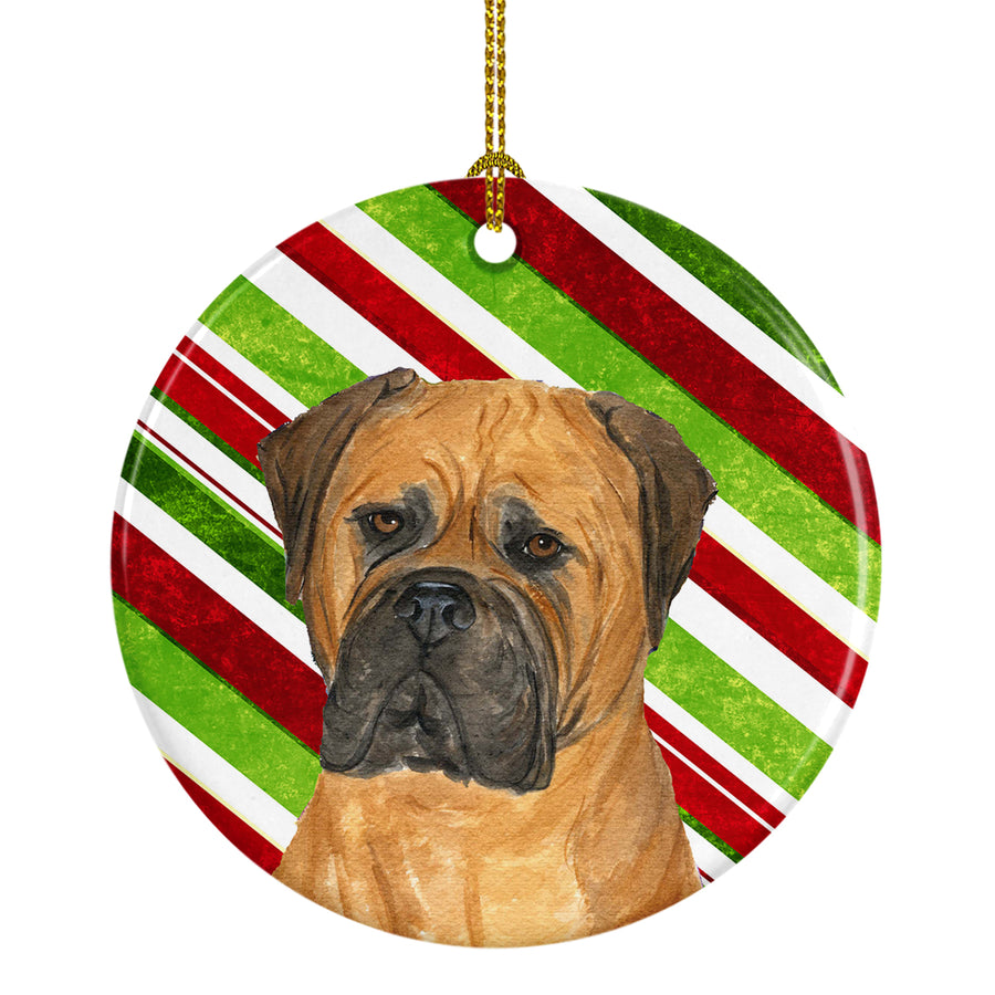 Bullmastiff Candy Cane Holiday Christmas Ceramic Ornament SS4586 Image 1